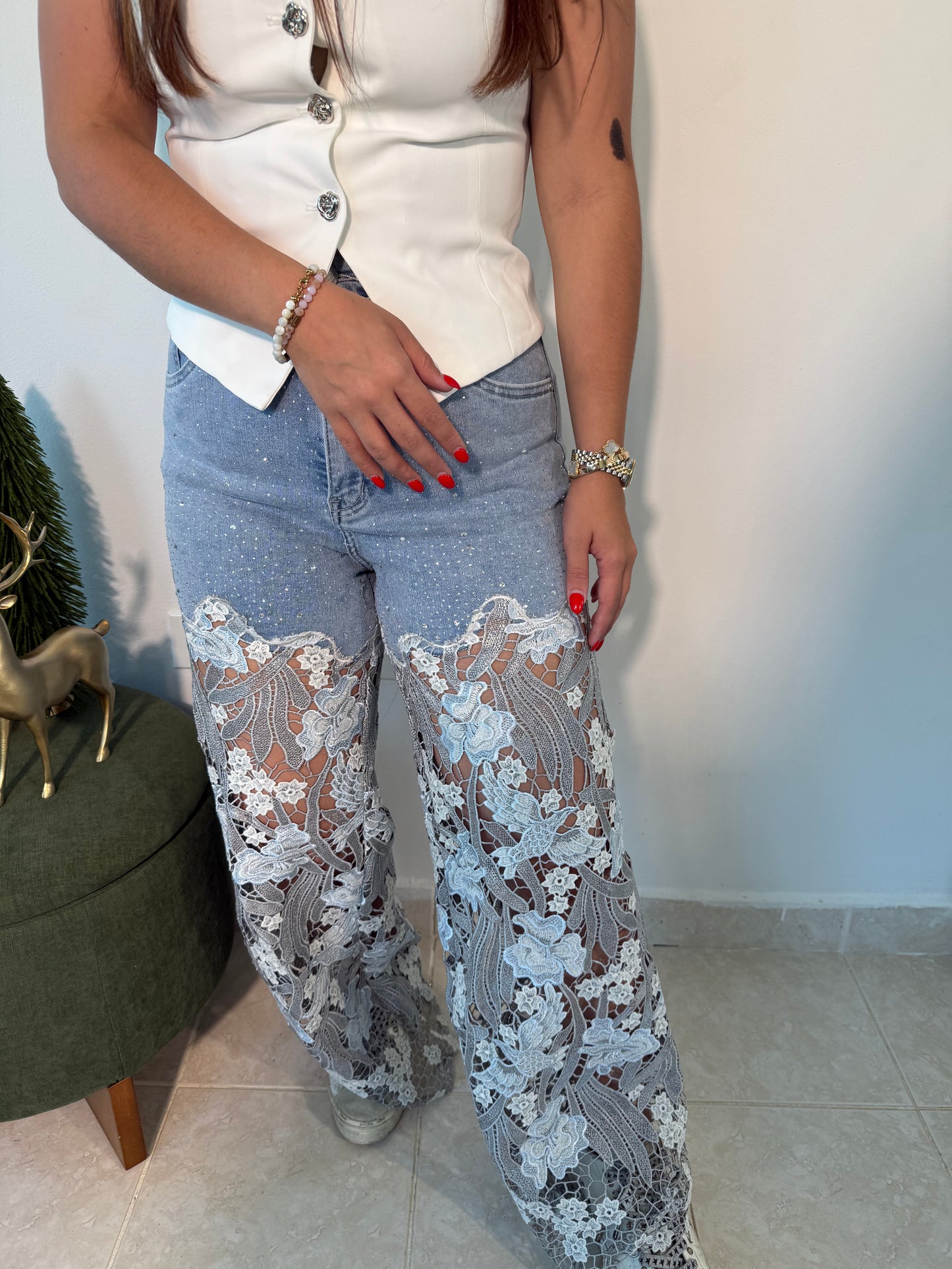 Lace Jeans