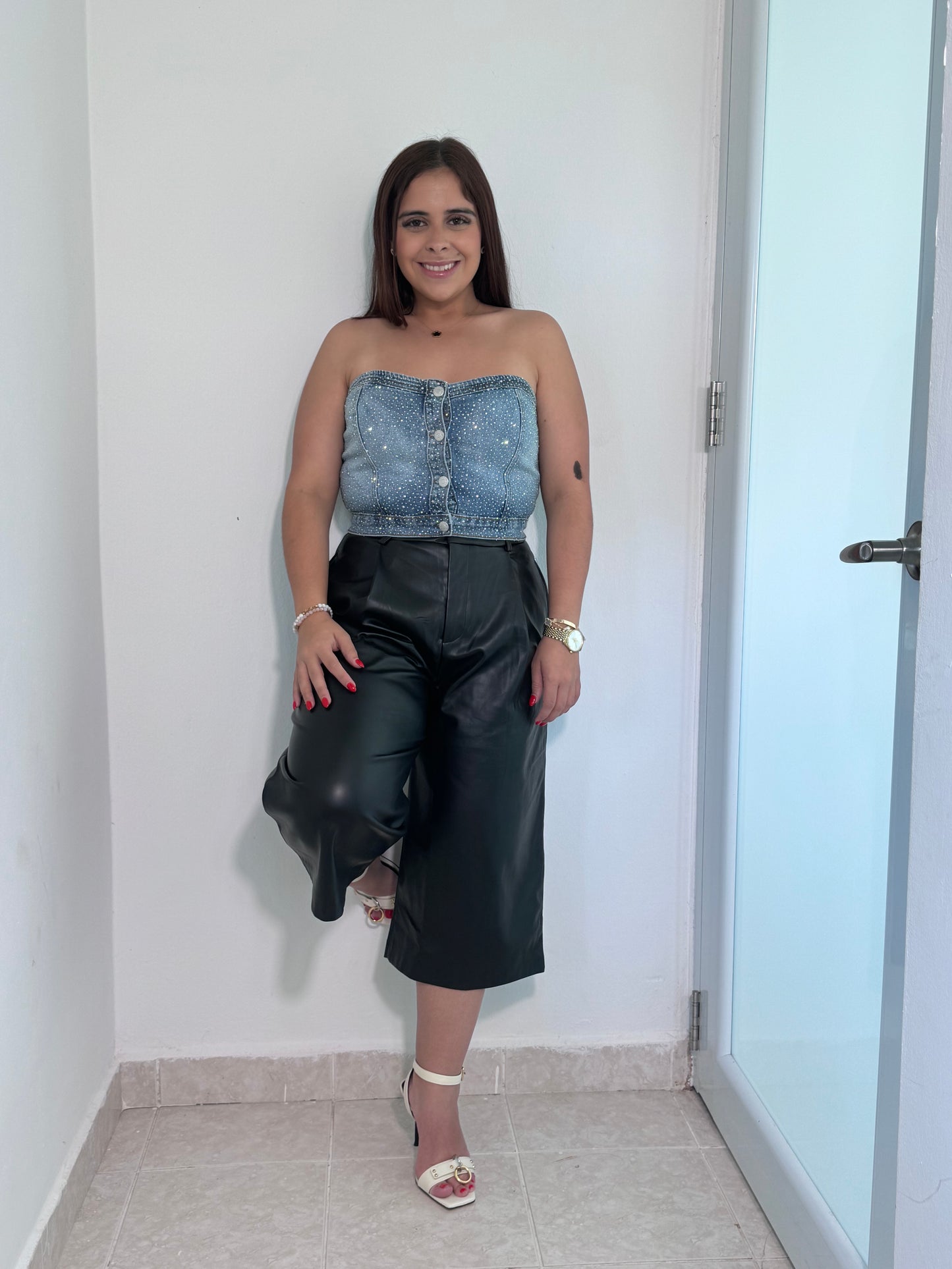 Denim aura TOP
