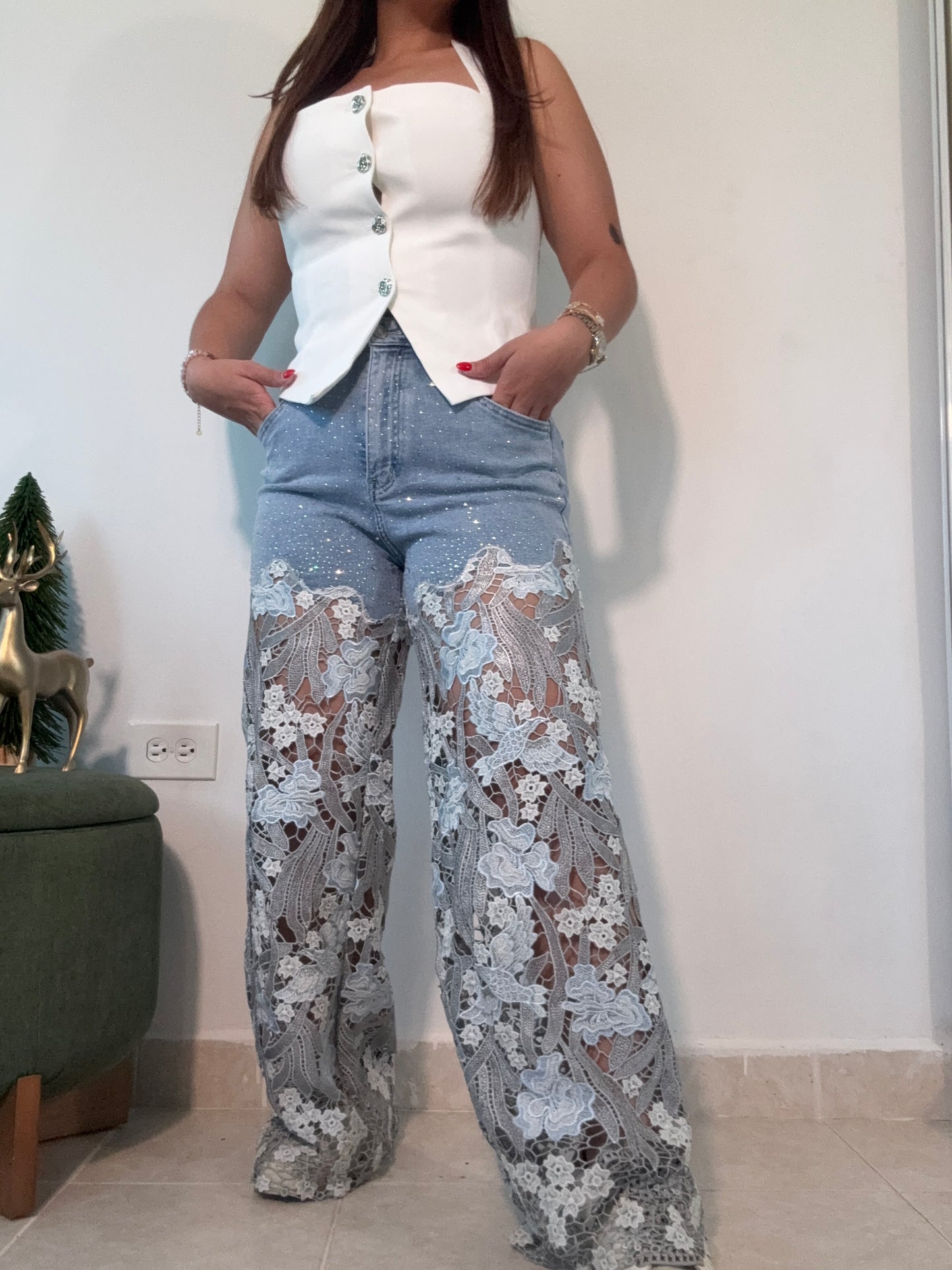 Lace Jeans