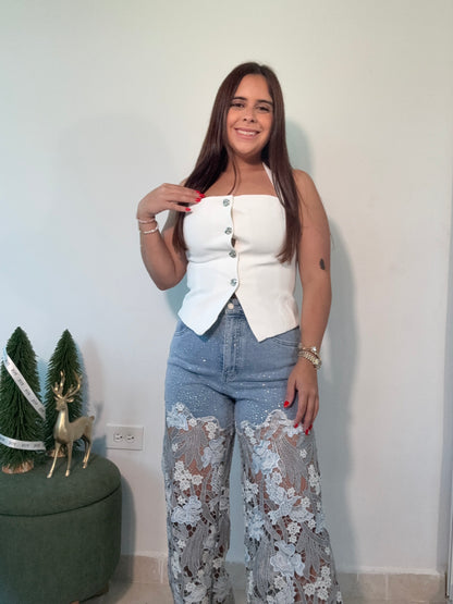 Lace Jeans