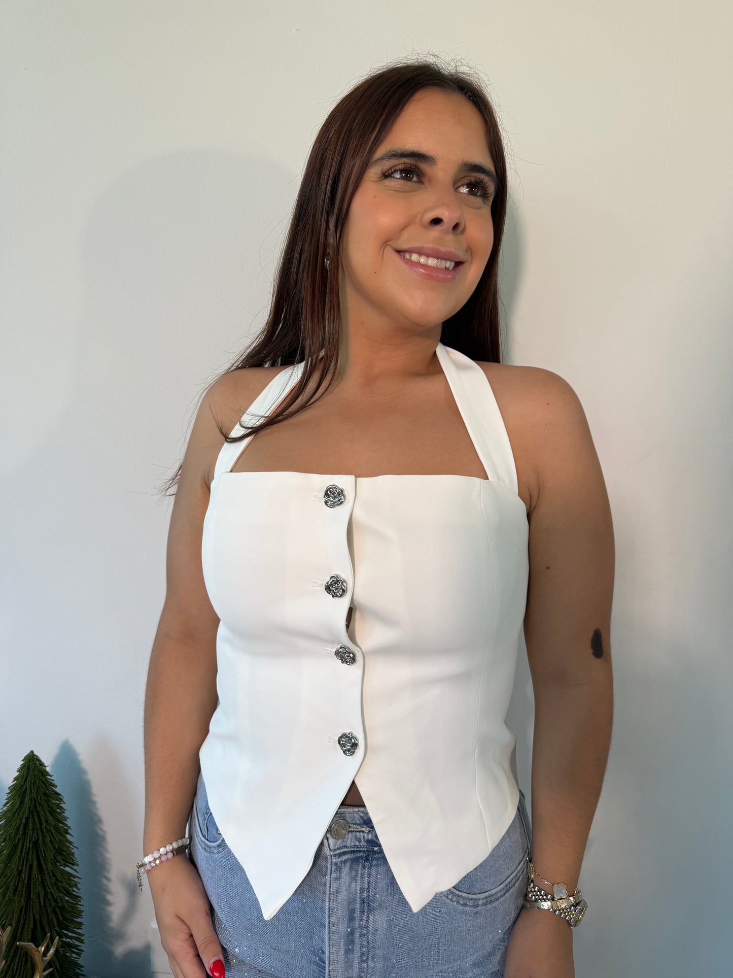 Christmas white top